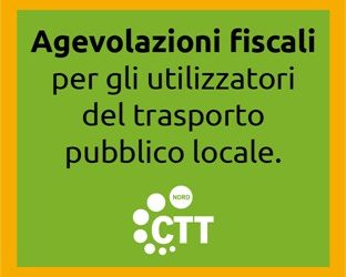 Agevolazioni fiscali per utilizzatori dei servizi di Trasporto Pubblico locale