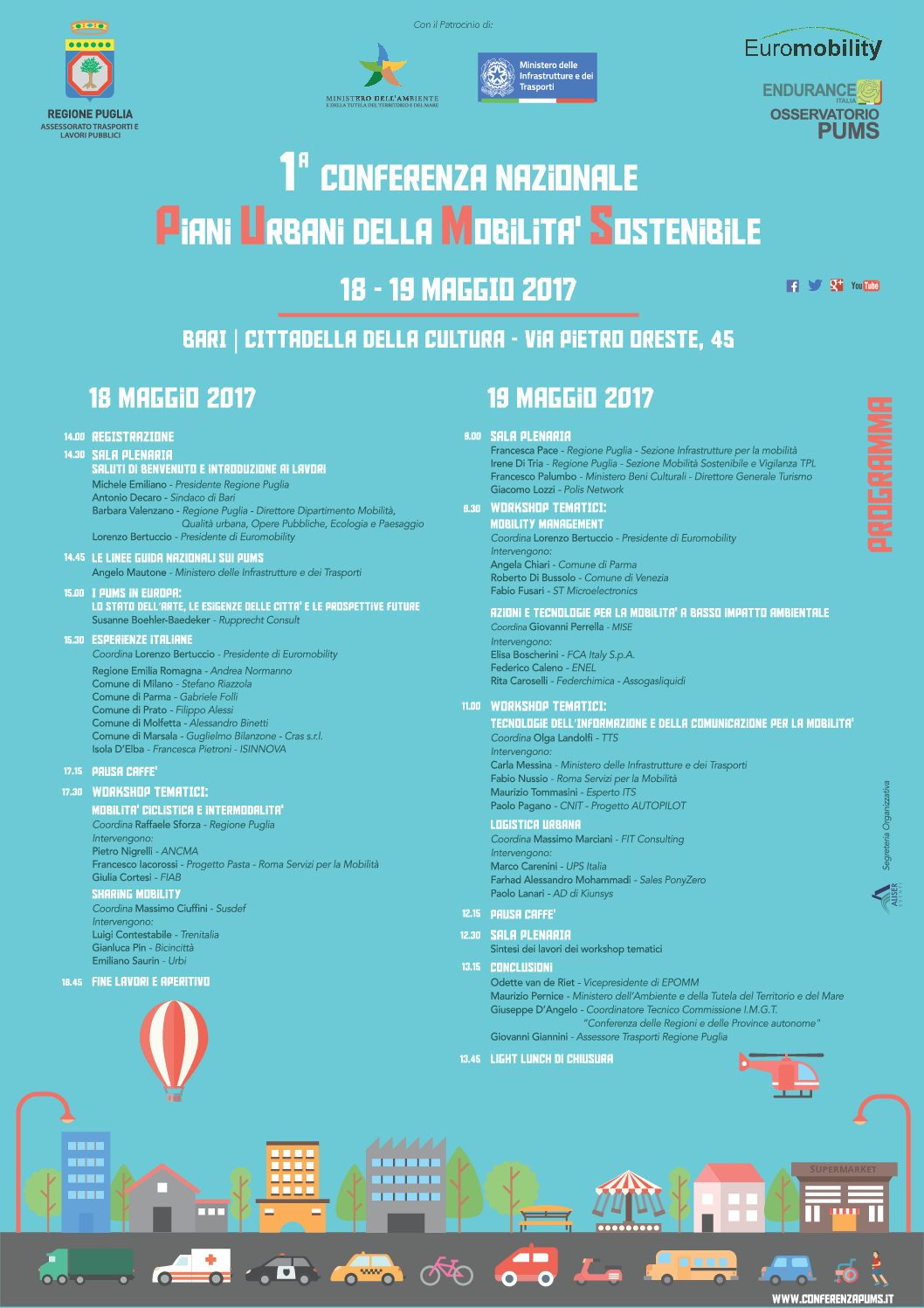 Elbasharing presente alla prima conferenza nazionale Piani Urbani della Mobilità sostenibile (Bari 18-19 Maggio 2017)
